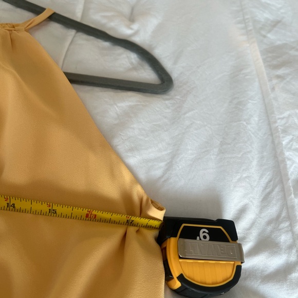 WHBM Yellow Sleeveless Tie Waist Dress - Picture 5 of 6